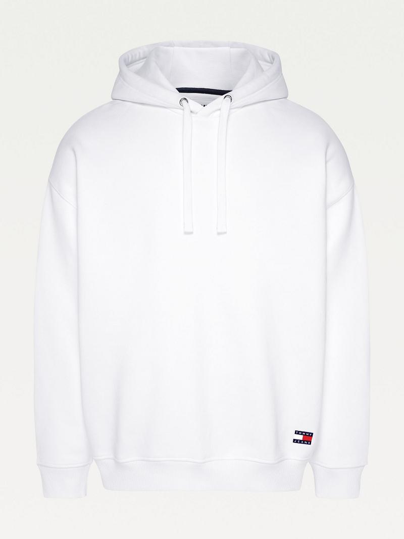 Férfi Tommy Hilfiger Organic cotton modern Hoodies Fehér | HU 1239CTV